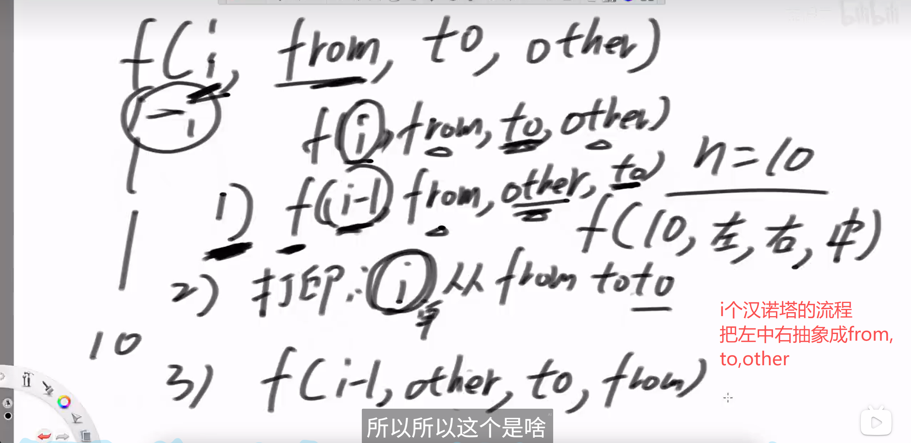 汉诺塔的抽象流程